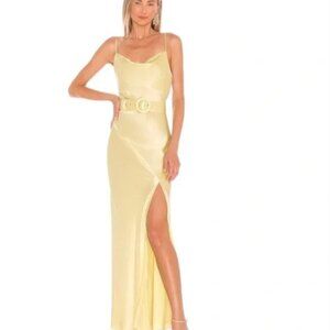 Nicholas‎ Simone Cowl Neck Silk Dress Yellow Size 8